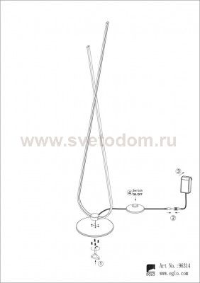 Светодиодный торшер Eglo 96314 SELVINA