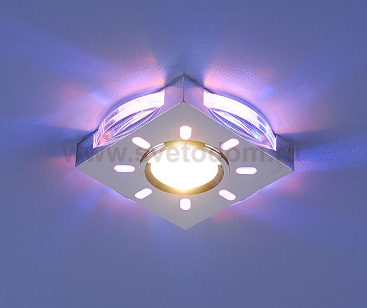 Светильник Elektrostandard 1051 хром/синяя подсветка