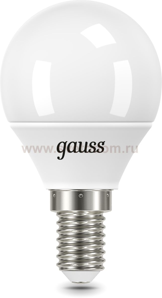 Лампа Gauss Шар 9.5W 950lm 6500K E14 LED