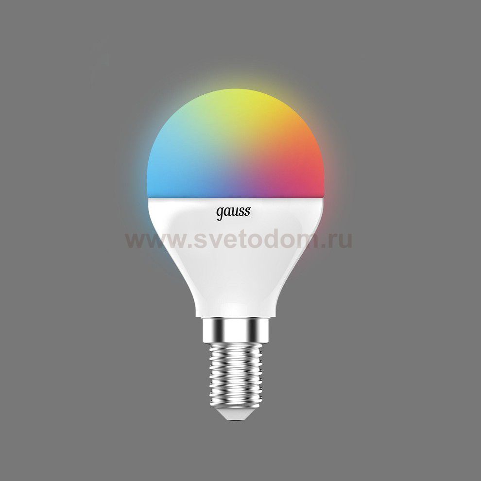 Лампа Gauss Шар 6W E14 RGBW+димирование LED (105101406)