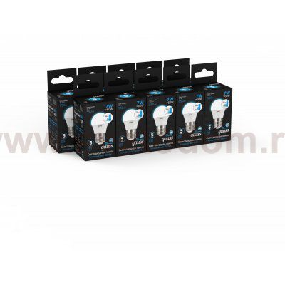 Лампа Gauss Шар 6.5W 550lm 6500K E27 LED