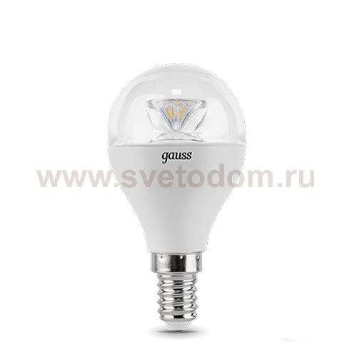Лампа Gauss EB105201106-D LED Globe Crystal Clear E14 6W 2700K диммируемая