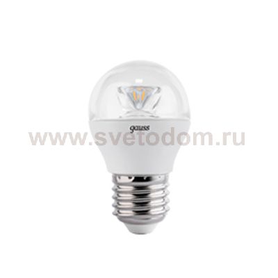 Лампа Gauss LED Globe Crystal Clear E27 4W 4100K (105202204)