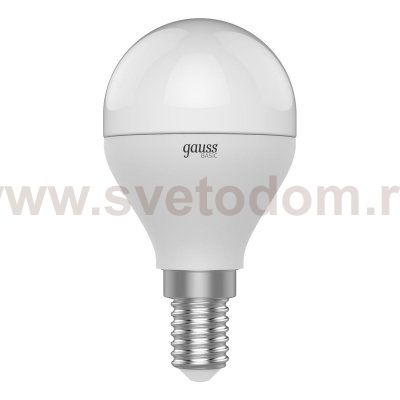 Лампа Gauss Basic Шар 7,5W 690lm 4100K E14 LED (1053128)