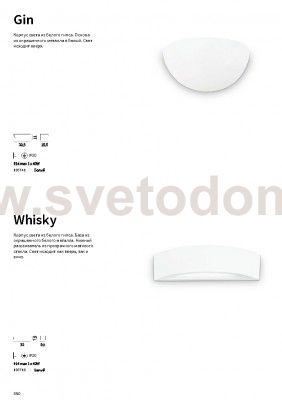 Светильник бра Ideal lux GIN AP1 (105741)