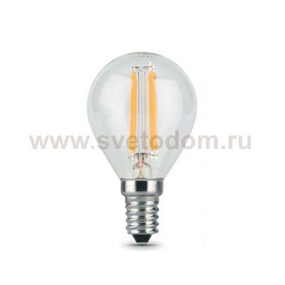 Лампа Gauss LED Filament Шар E14 5W 420lm 2700K (105801105)