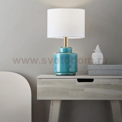 Настольная лампа Markslojd 106606 COUS Table Antique Blue/White