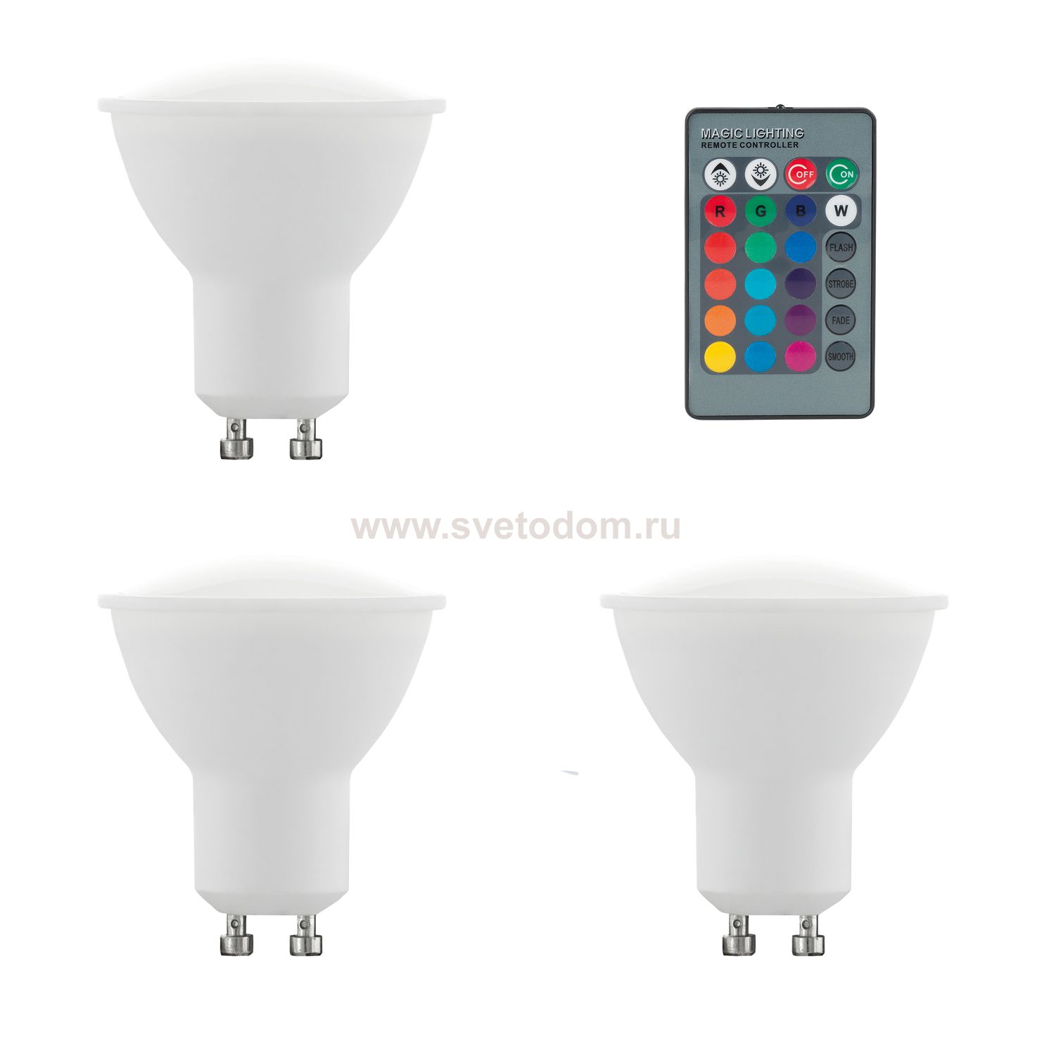 Лампа светодиодная диммируемая RGB с пультом упр-я Eglo 10687