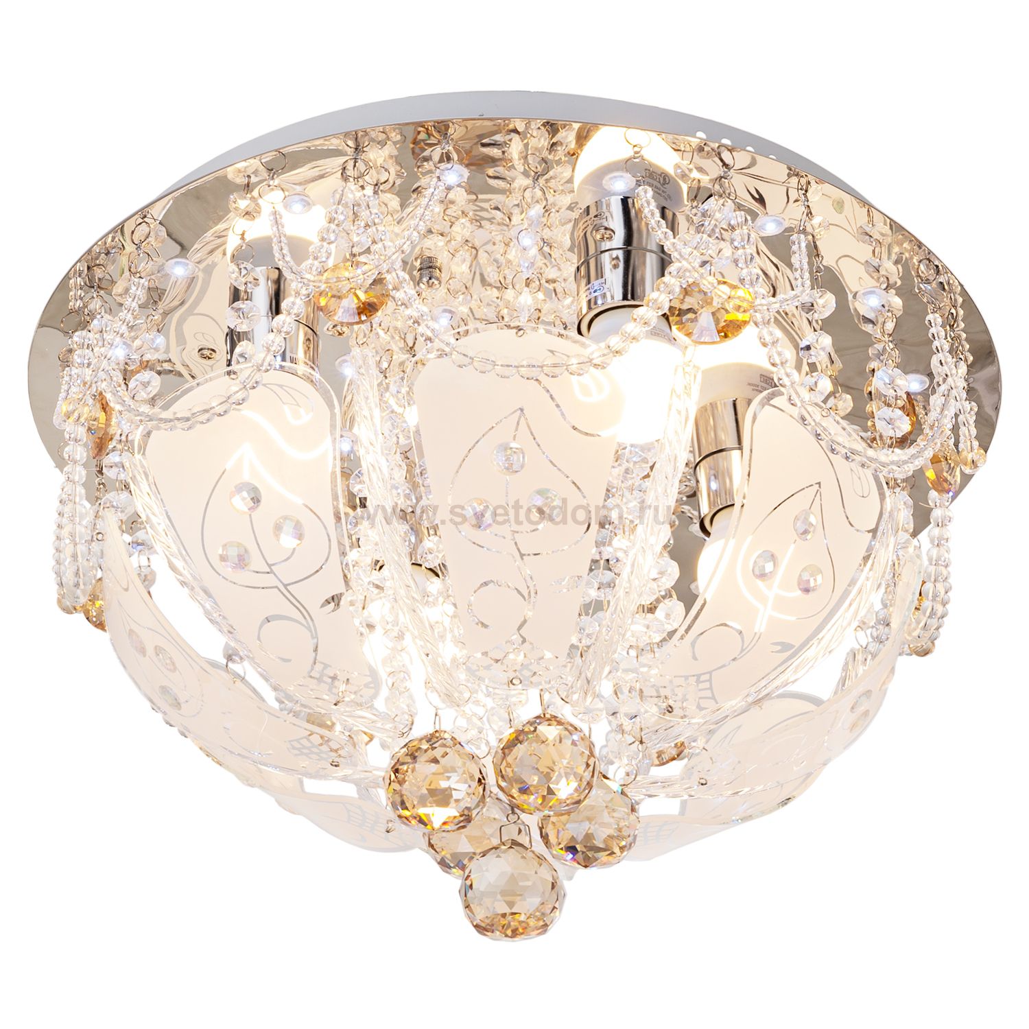 Потолочный светильник Экономсвет 10706/4CR RC WTLED