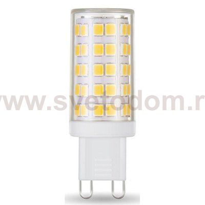Лампа Gauss G9 AC185-265V 5,5W 550lm 3000K керамика диммируемая LED (107309155-D)
