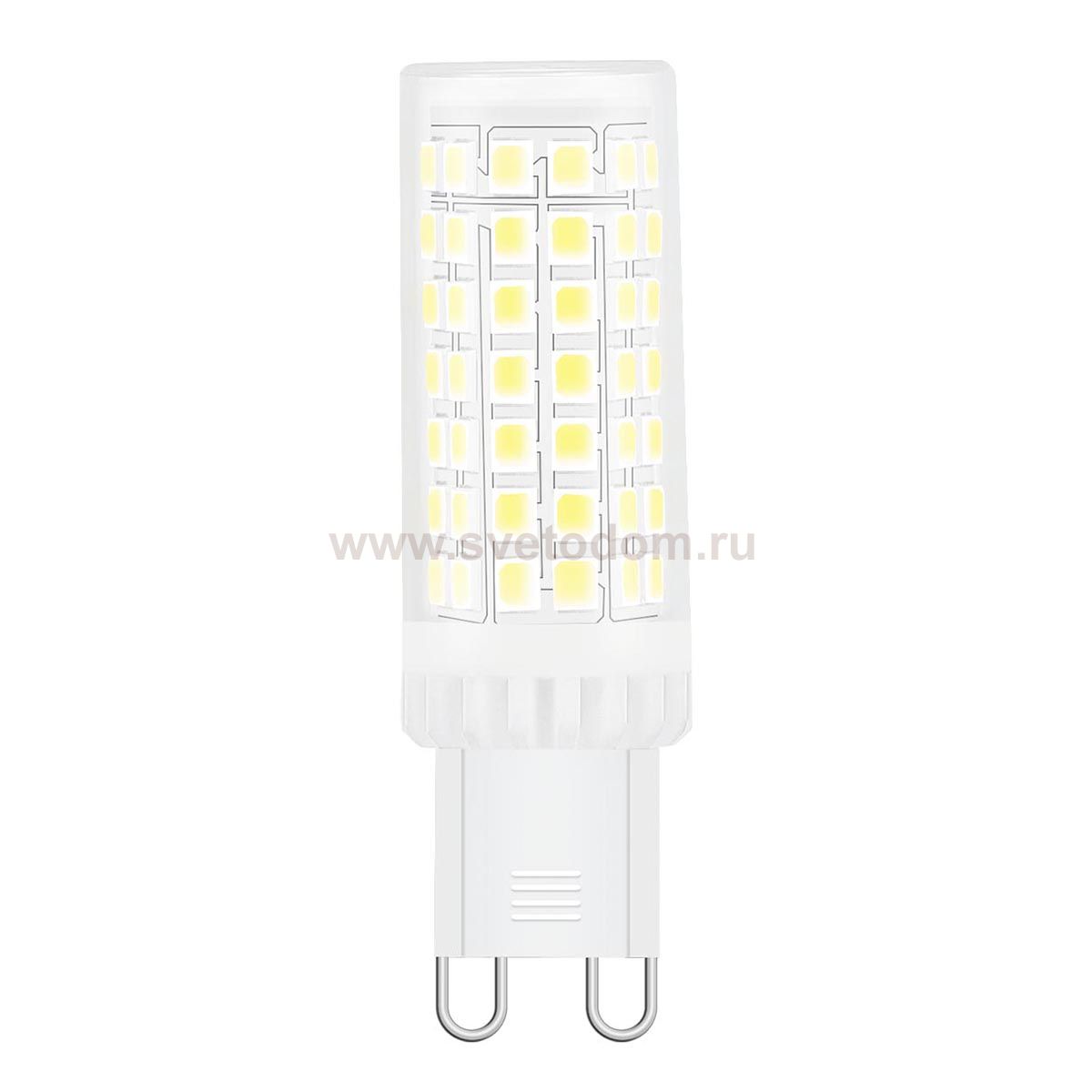 Лампа Gauss G9 AC185-265V 5,5W 580lm 6500K керамика диммируемая LED (107309355-D)