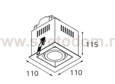 107311 alu светильник встраиваемый Italline