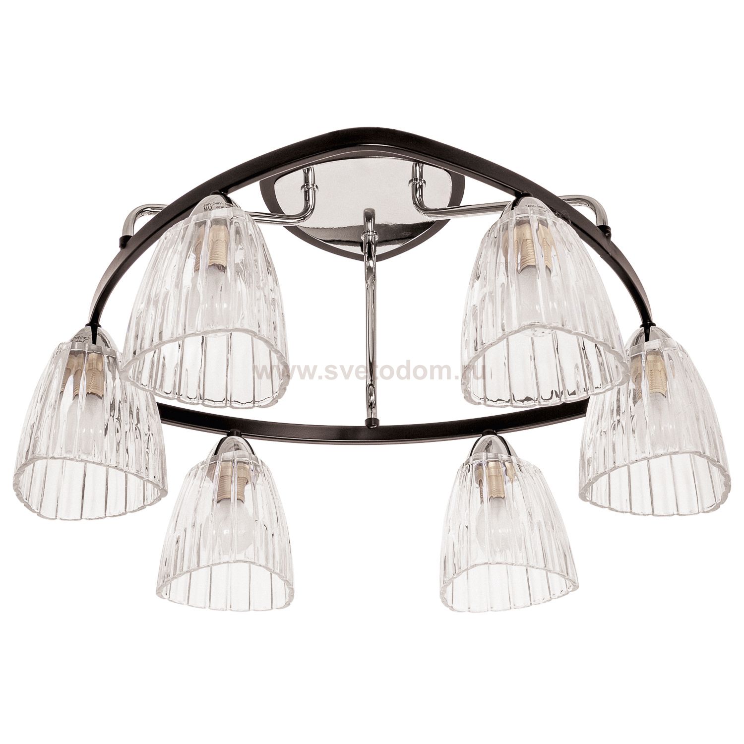 Потолочный светильник 10734A/6CR+WENGUE CL Gerhort