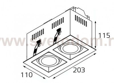 107421 black светильник встраиваемый Italline