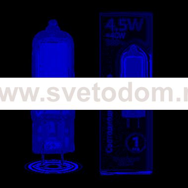 Лампа Gauss LED G4 AC220-240V 4.5W 380lm 3000K Glass (107807104)
