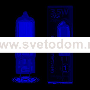 Лампа Gauss LED G4 AC220-240V 3.5W 260lm 4100K Glass (107807203)