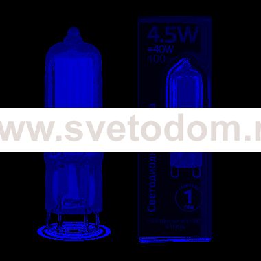 Лампа Gauss LED G9 AC220-240V 4.5W 400lm 4100K Glass (107809204)