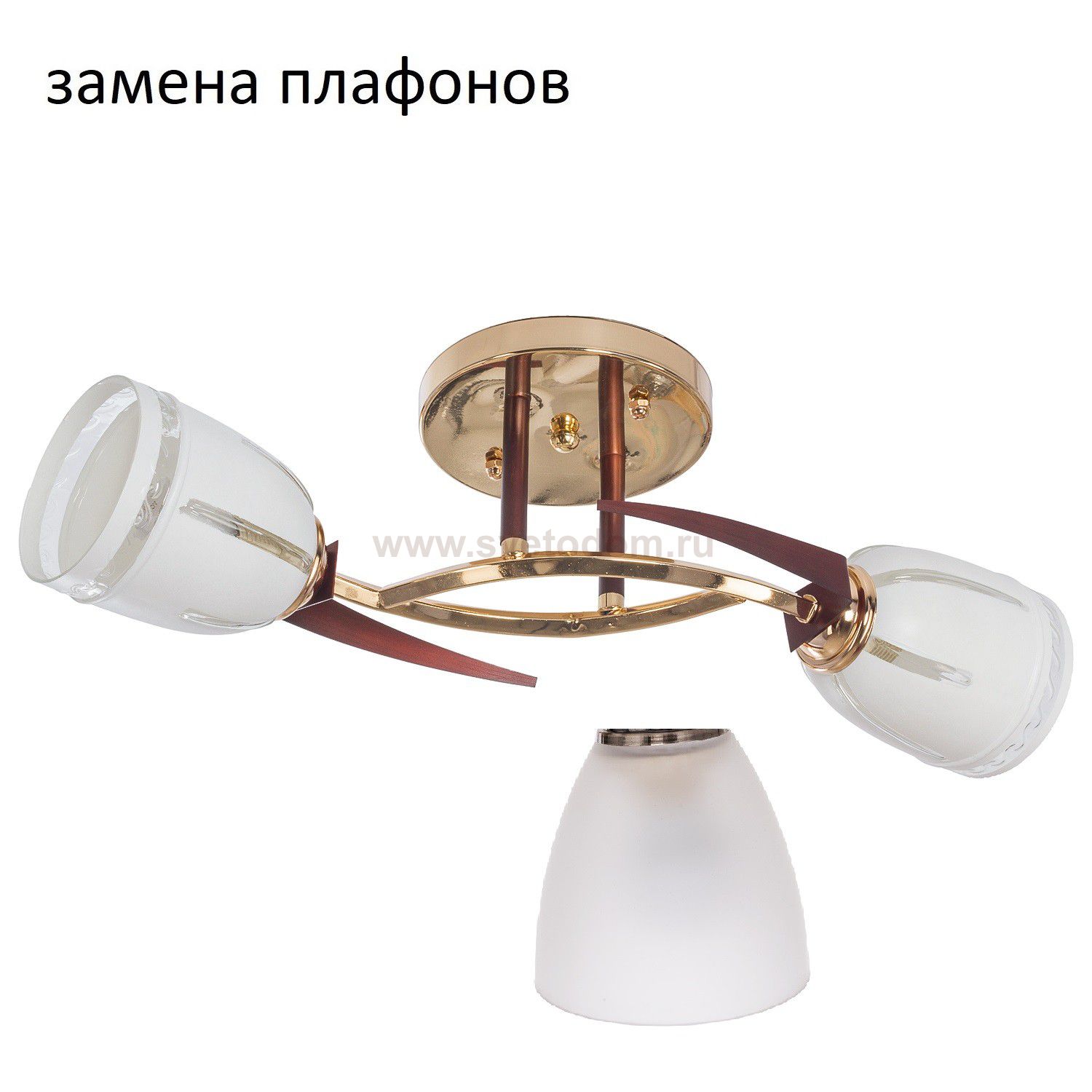 Потолочный светильник 10785/2FG+BR WT ЭкономСвет