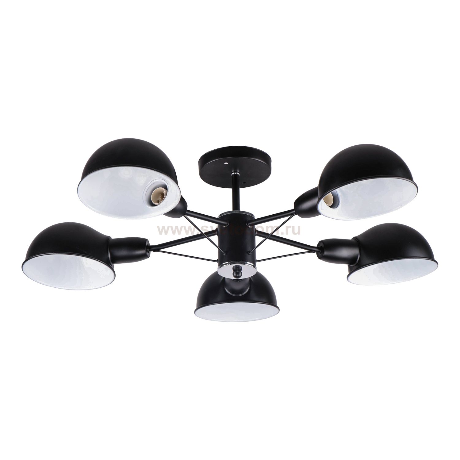 Потолочный светильник Экономсвет 10817/5BK+CR BK+WT