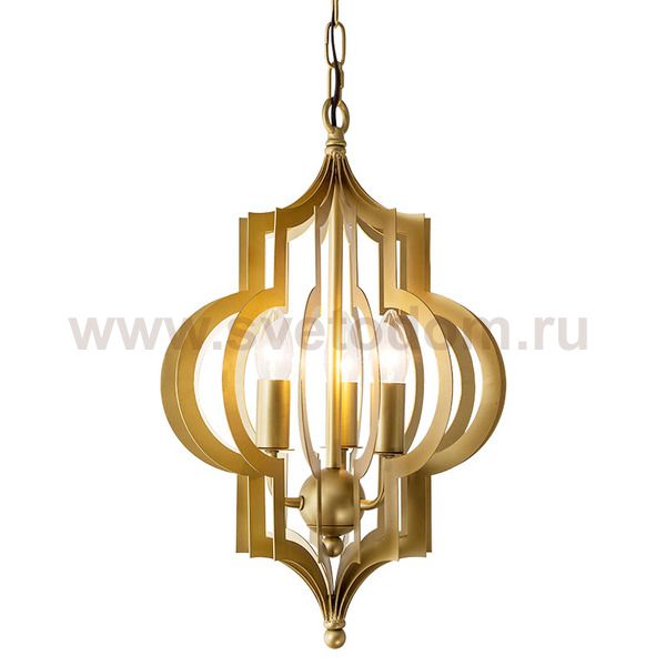 Люстра Scarlett Hollywood Regency Gold Leaf Pattern Pendant Chandelier D31 ImperiumLoft 108184-28