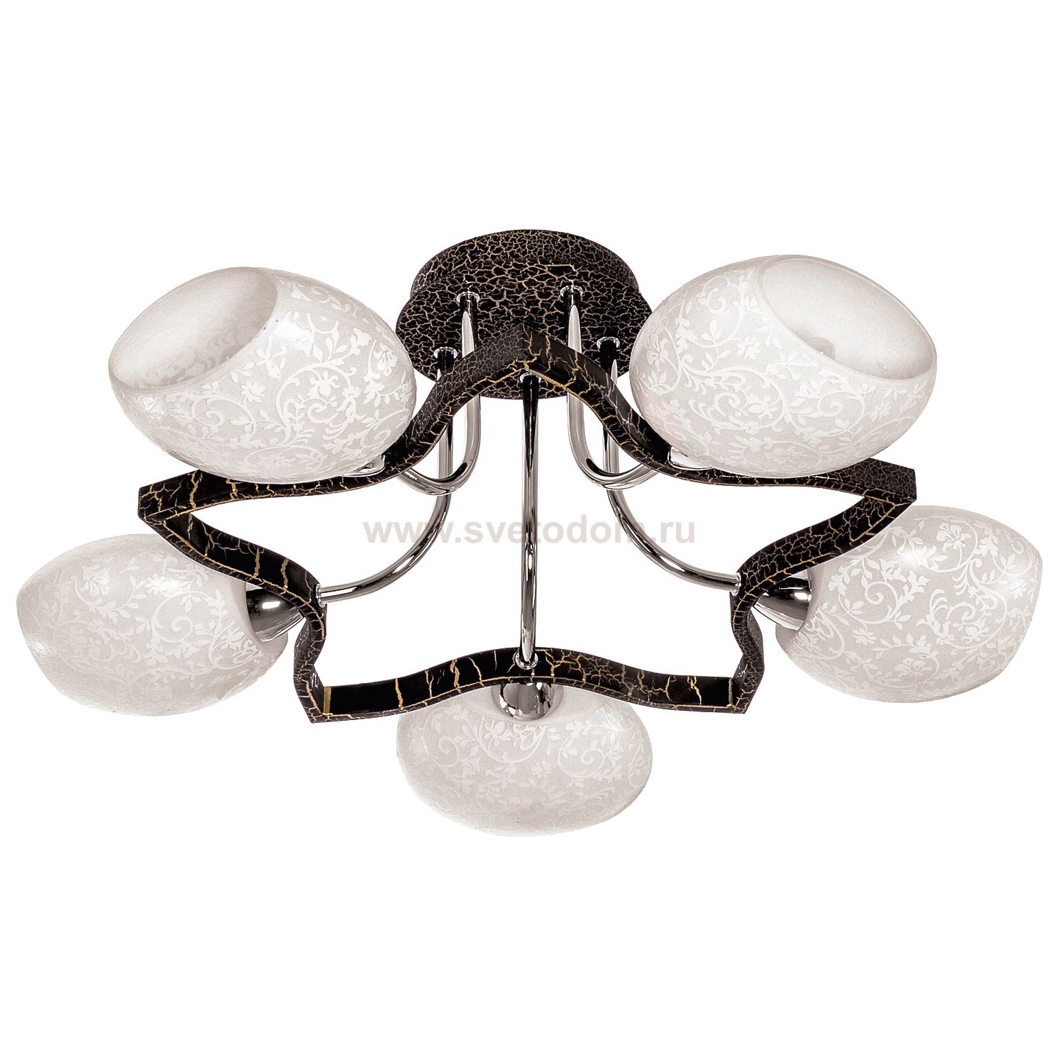 Светильник ЭкономСвет 10821B/5CR+BNBK WT