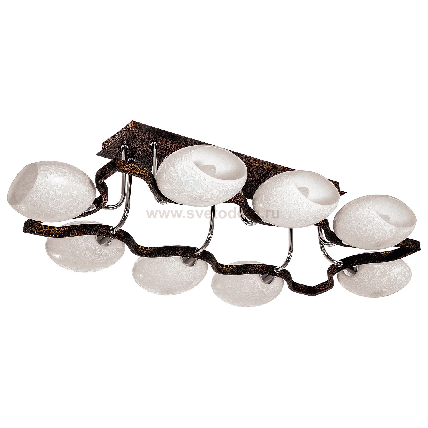 Светильник ЭкономСвет 10821B/8CR+BNBK WT