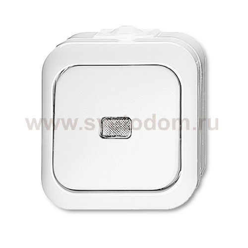 Выключатель проходной IP44 для открытого монтажа Duro 2000 WW чисто-белый [BJE2601/7 WW] 1085-0-1396