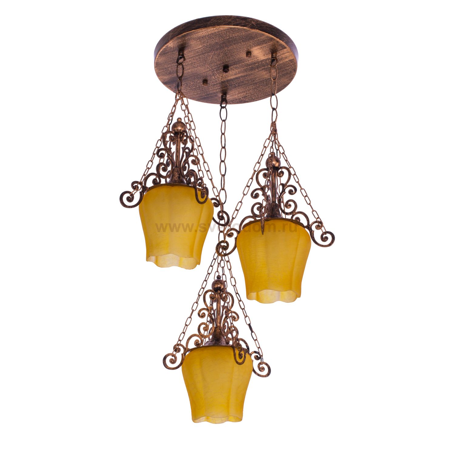 Светильник кованый Экономсвет 1085B/3RG TEA