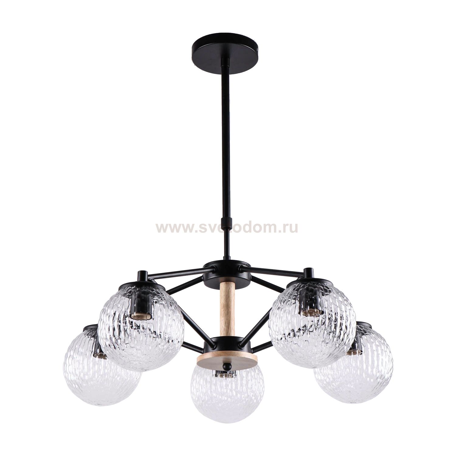 Люстра современная Экономсвет 10890/5BK+WD CL