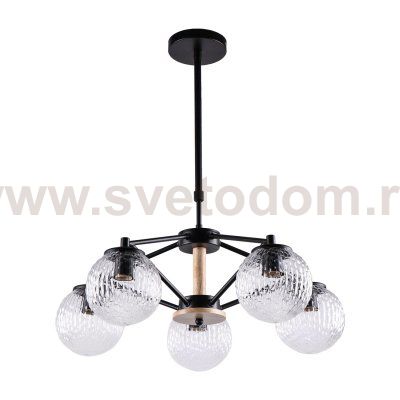 Люстра современная Экономсвет 10890/5BK+WD CL