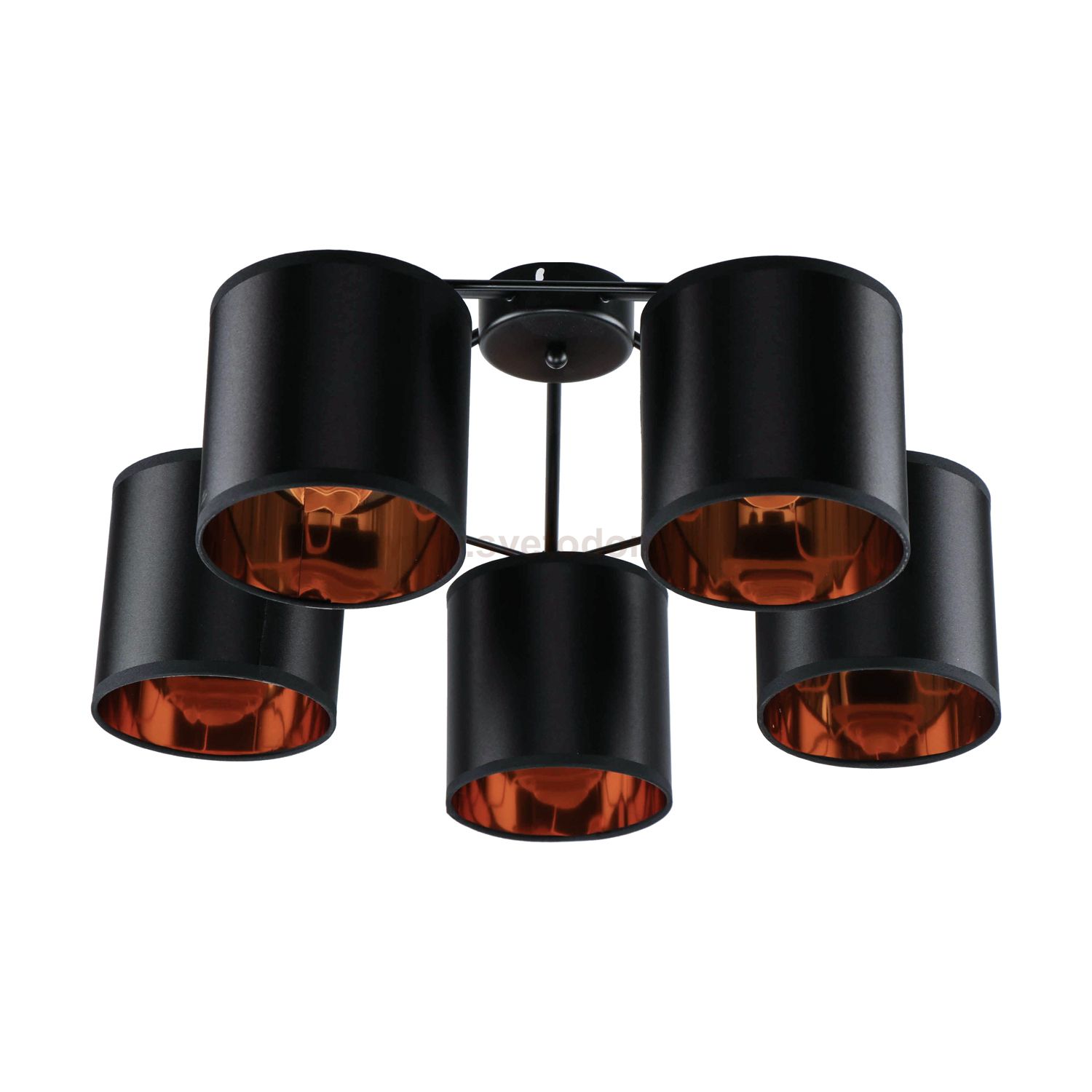 Люстра современная Экономсвет 10910/5BK BK+GD