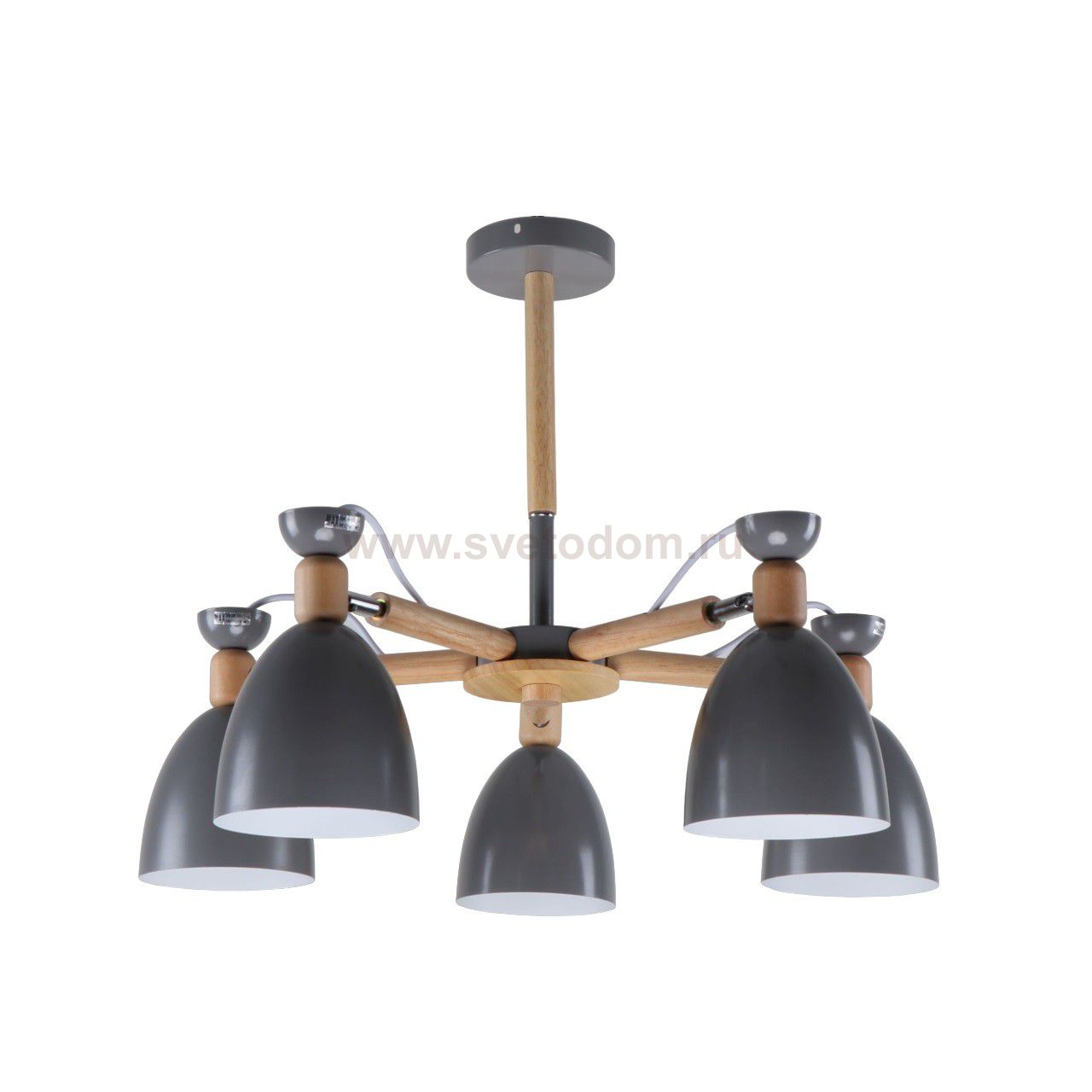 Люстра в стиле модерн 10911/5СR+WD GR+WT ЭкономСвет