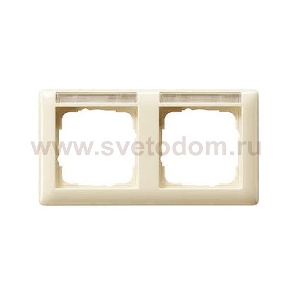Gira EV Глянцевый кремовый Рамка 2-я гориз с полем для надписи (G109201)