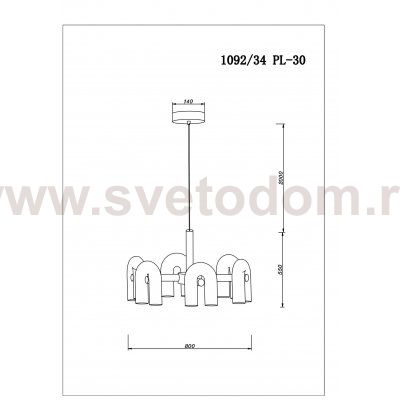 Подвесная люстра Divinare TWINS 1092/06 PL-30