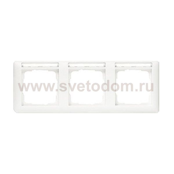 Gira EV Бел Рамка 3-я гориз с полем для надписи (G109327)