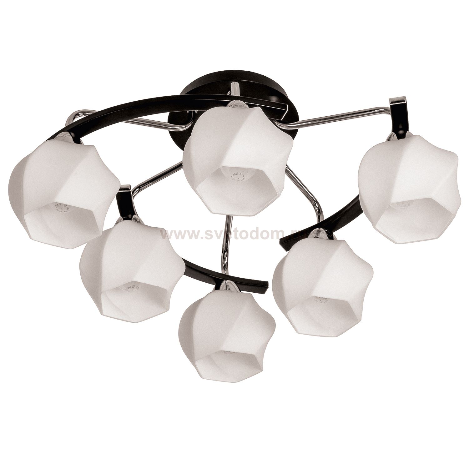 Потолочный светильник Экономсвет 10937/6CR+BK MK