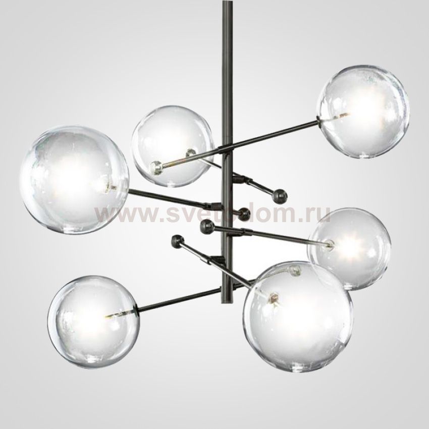 Подвесной светильник ImperiumLoft Globe Mobile 6 black KG0835P-6 black ImperiumLoft 109508-30