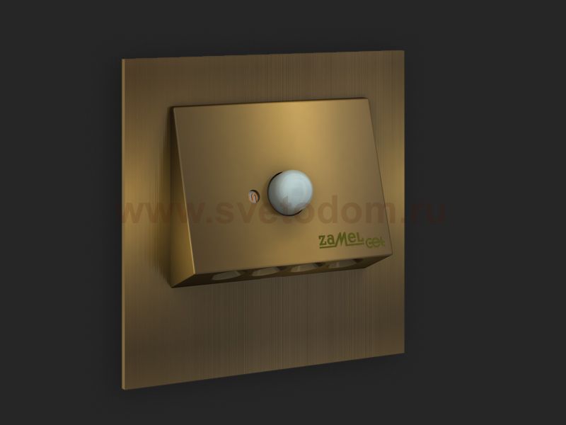 Zamel Светильник NAVI Золото/Тепл.бел. в монт.коробку, 14V DC с датчиком движения (11-212-42)