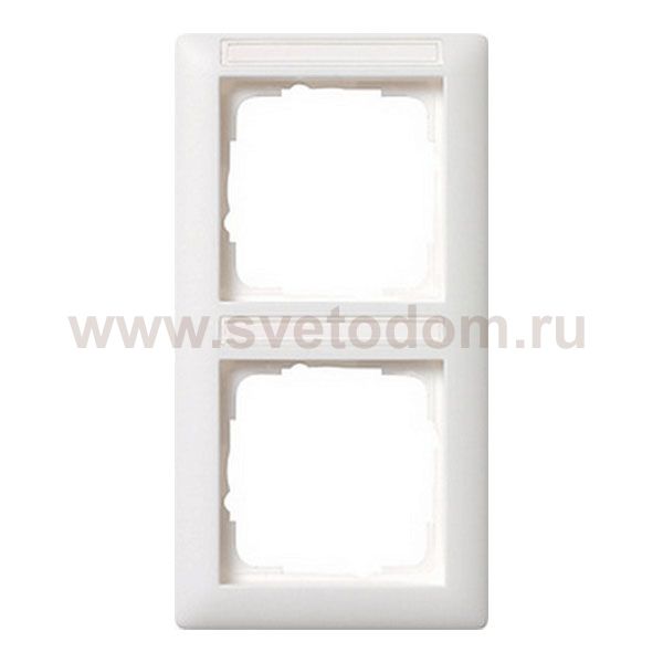 Gira EV Бел Рамка 2-я верт с полем для надписи (G110227)