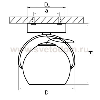 Светильник точечный накладной Lightstar 110514 Fabi