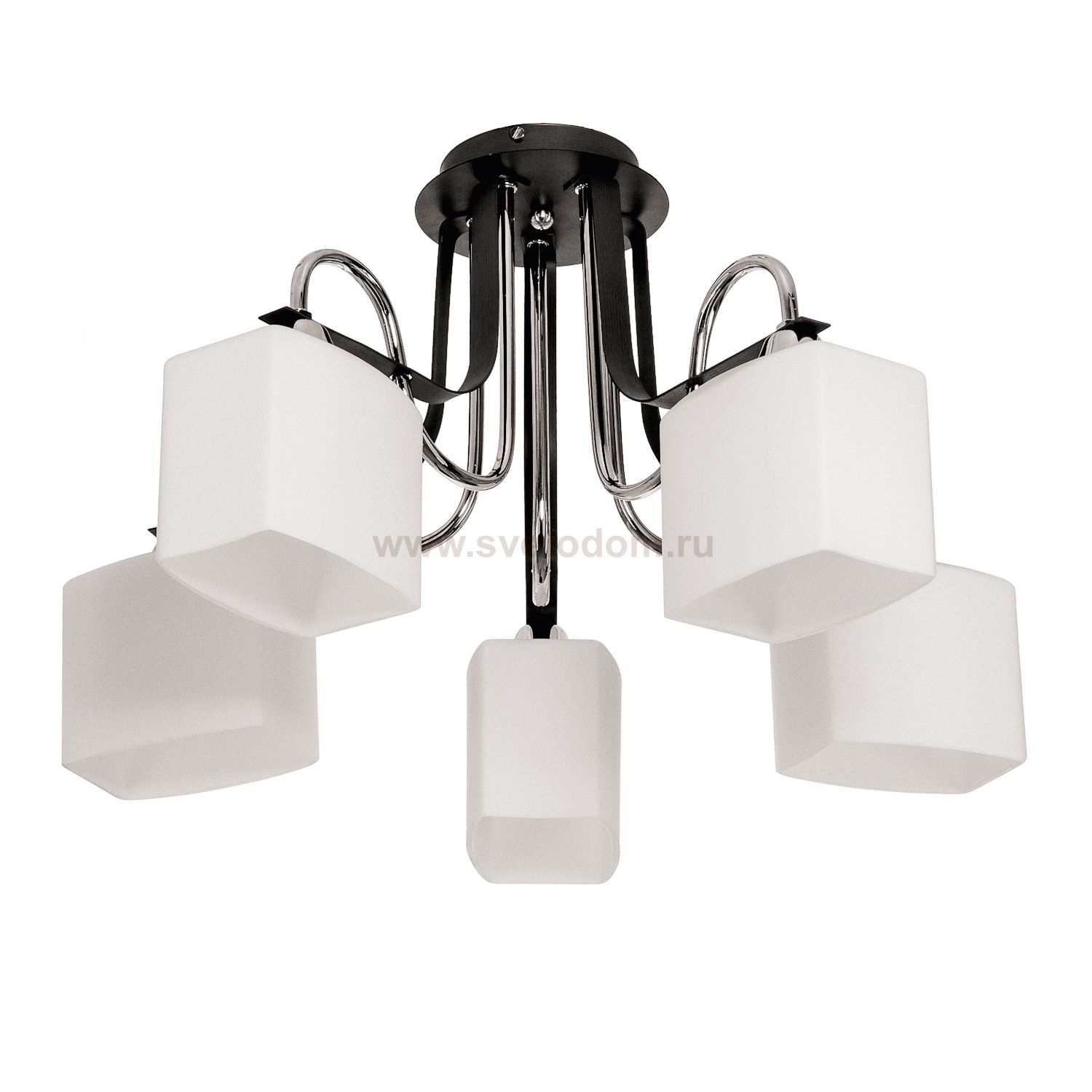 Светильник ЭкономСвет 11138/5CR+BR WT