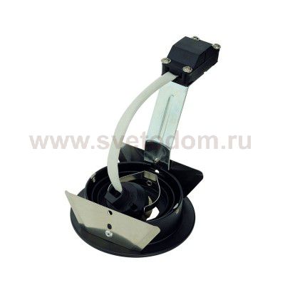 SLV 111710 NEW TRIA GU10 ROUND Downlight, mattschwarz, max. 50W, inkl. Blattfedern