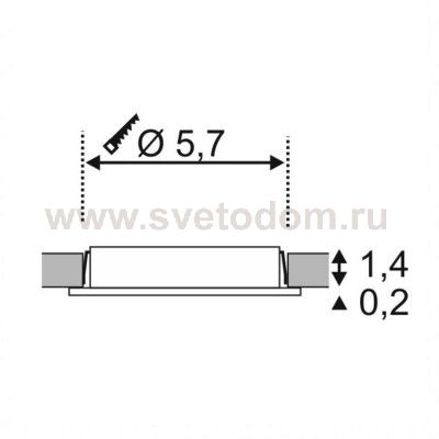 SLV 112165 Downlight DL 126 LED, rund, metall geb?rstet, 3W LED, 2700K
