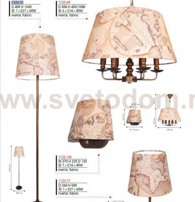 Торшер напольный Favourite 1122-1F Mappa