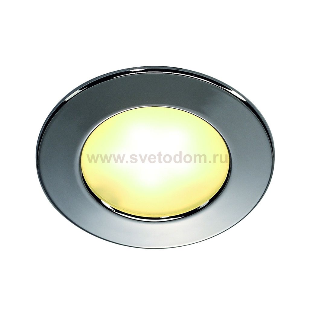 SLV 112222 Downlight, DL 126 LED, rund, chrom, 3W LED, warmweiss, 12V