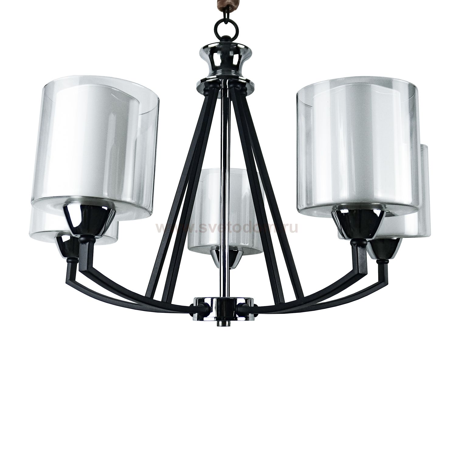 Люстра классическая Экономсвет 11235/5BK+CR WT+CL