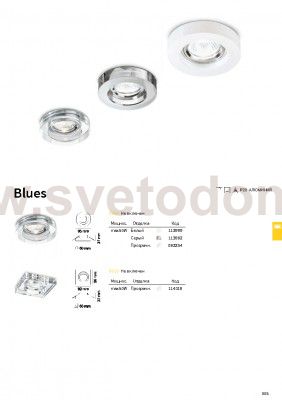 Светильник спот Ideal lux BLUES ROUND FUME'