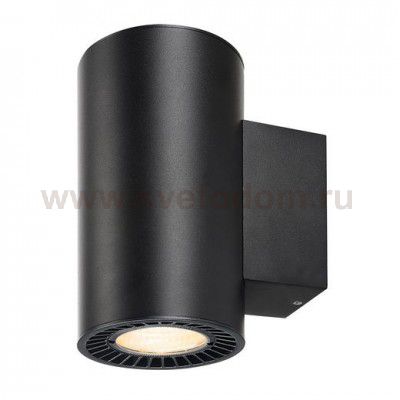 SLV 114140 SUPROS WALL Up/Down, rund, schwarz, 3000K, SLM LED, 60° Reflektor