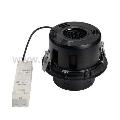 SLV 114170 SUPROS MOVE Deckeneinbau- leuchte, rund, schwarz, 3000lm 4000K, SLM LED, 60° Reflektor