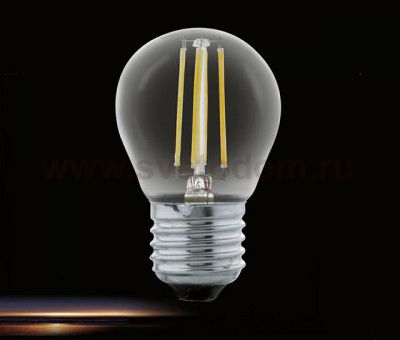 Лампа светодиодная филаментная 4Вт G45 Eglo 11498